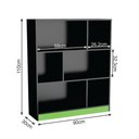 Ver imagem 3 de Estante Gamer B25 Nova Mobile Preto e Verde