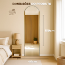 Ver mais imagens de Espelho de Parede Arqueado Arcos 150x40cm com Suporte Lopazzi