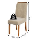 Ver imagem 4 de Conjunto de Mesa Sala de Jantar Ripada Tampo com Vidro Santiago 1,60m 6 Cadeiras Grécia Dobuê