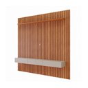 Ver imagem 2 de Painel Ripado para TV até 84 Polegadas 100% MDF 230CMX220CM Marrom Cinamomo/Off White
