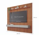 Ver imagem 3 de Painel Ripado para TV até 84 Polegadas 100% MDF 230CMX220CM Marrom Cinamomo/Off White