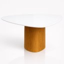 Ver imagem 1 de Mesa de Jantar Cone Orgânica Redonda 140x144 Cm Base Freijó com Tampo Laqueado Linn Design