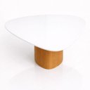 Ver imagem 3 de Mesa de Jantar Cone Orgânica Redonda 140x144 Cm Base Freijó com Tampo Laqueado Linn Design