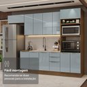 Ver imagem 7 de Armário de Cozinha Completa 310cm Rustic/cinza Lux Madesa 01