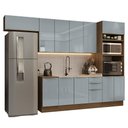 Ver imagem 3 de Armário de Cozinha Completa 310cm Rustic/cinza Lux Madesa 01