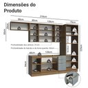 Ver imagem 4 de Armário de Cozinha Completa 310cm Rustic/cinza Lux Madesa 01