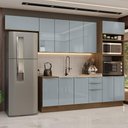 Ver imagem 1 de Armário de Cozinha Completa 310cm Rustic/cinza Lux Madesa 01