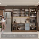 Ver imagem 6 de Armário de Cozinha Completa 310cm Rustic/cinza Lux Madesa 01