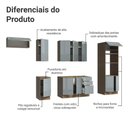 Ver imagem 5 de Armário de Cozinha Completa 310cm Rustic/cinza Lux Madesa 01