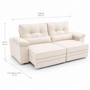 Ver imagem 3 de Sofa Retratil Reclinavel 230m Dubai Veludo Premium