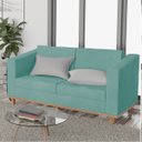 Ver imagem 2 de Kit Sofá 2 Lugares e 2 Poltronas Europa Suede ADJ Decor - Azul Tiffany