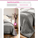 Ver imagem 5 de Manta Cobertor Casal Corttex Luster Canelada 180x220cm Microfibra Antialérgico Super Macio Premium