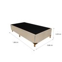 Ver imagem 3 de Base Box Solteiro com 6 Pés em Madeira Bege