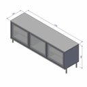 Ver imagem 2 de Rack Tv 3 Portas de Vidro 135cm Refresh Brv Móveis