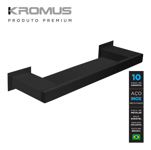 Porta Shampoo Inox Preto Fosco - Kromus Rt0311b - 2