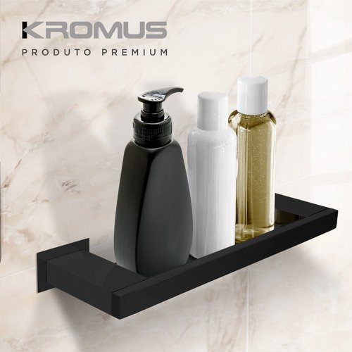 Porta Shampoo Inox Preto Fosco - Kromus Rt0311b - 4