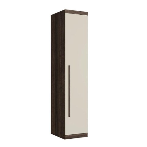 Módulo Dallas 47cm 4 Prateleiras 1 Porta Imbuia Off Arenas com Estrutura em MDF-MDP