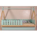 Ver imagem 1 de Bicama Infantil Solteiro Cabana Colorida Madeira Maciça Pinus Grade Cercadinho