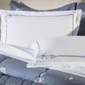 Jogo de Cama Queen 200 Fios Tinto Bordado Helen - Karsten Branco/marinho - 3