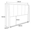 Ver imagem 5 de Cabeceira Valentina Estofada Queen Luxo Painel Vertical Bz Home Preto
