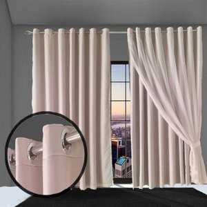 cortina blackout para quarto e sala 5,50 x 2,40 Madrid palha
