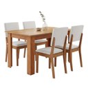 Ver imagem 2 de Conjunto Sala de Jantar Mesa 1,10m Place 4 Cadeiras Linda Viero