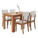 Ver imagem 1 de Conjunto Sala de Jantar Mesa 1,10m Place 4 Cadeiras Linda Viero