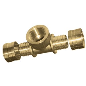 Tê Rosca Central Fêmea Pex Água 25x3/4x25 Kit C/ 2 - Emmeti