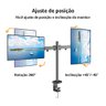 Suporte de Mesa Duplo Articulado para Monitores de 10 a 27 Polegadas com Ajuste de Altura - Ac367out - 7