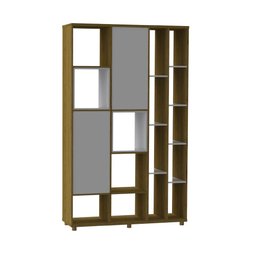 Estante Divisória Freijo / Branco - Olivar Móveis - 5