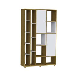 Estante Divisória Freijo / Branco - Olivar Móveis - 4