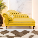 Ver imagem 2 de Recamier Sofá Direito Larissa 150cm Sala Corano Amarelo - Incasa Decor