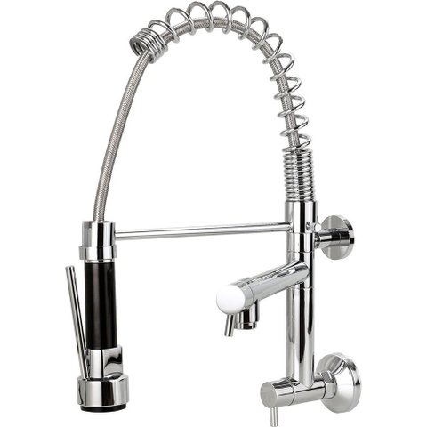 TORNEIRA DE PAREDE COZINHA GOURMET COM SPRAY BICA MÓVEL