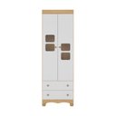 Ver imagem 7 de Guarda-roupa Infantil 62cm 2 Portas com Vidro e 2 Gavetas Luna Multimóveis Mp4411 Madeirado/branco