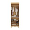 Ver imagem 5 de Guarda-roupa Infantil 62cm 2 Portas com Vidro e 2 Gavetas Luna Multimóveis Mp4411 Madeirado/branco