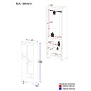 Ver imagem 4 de Guarda-roupa Infantil 62cm 2 Portas com Vidro e 2 Gavetas Luna Multimóveis Mp4411 Madeirado/branco