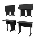 Ver imagem 6 de Escrivaninha Mesa Escritório Dobrável 80cm com Rodízio ME4117