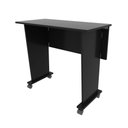 Ver imagem 5 de Escrivaninha Mesa Escritório Dobrável com Rodízio ME4117 80cm Preto