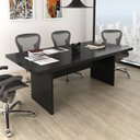 Ver imagem 1 de Mesa para Reunião 6 Lugares 200x100cm Preto