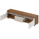 Ver mais imagens de Rack para Sala de Estar TV 75 pol 200cm 2 Portas 1 Gaveta Solar A05 Cinamomo Off White - Lyam Decor