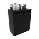 Ver imagem 3 de Balcão para Escritório 60cm com 1 Prateleira 2 Portas e Chave ME4149 Preto