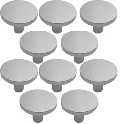 Kit 10 Puxadores Ruiz 191 Ponto Redondo Cromo Acetinado para Móveis Armários e Gavetas - 1