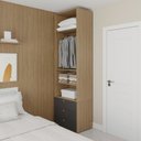 Ver imagem 1 de Guarda-Roupa 2 Módulos 3 Prateleiras 3 Gavetas Frame CabeCasa MadeiraOriginals