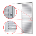 Ver imagem 3 de Porta de Correr Suspensa Veneziana Dir L.25 Branca 210x80 Brimak
