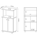 Ver imagem 3 de Balcão Multiuso para Forno e Microondas com 2 Portas Multimóveis CR20007 Branco