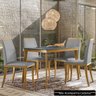 Mesa de Jantar Retangular 160cm Tampo MDF Vidro Poly N02 Ypê/Cinza - Mpozenato - 2