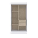 Ver imagem 2 de Guarda Roupa Solteiro 2 Portas de Correr 2 Gavetas 2 Espelhos 200x104cm Lyon 
