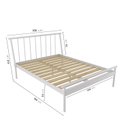 Ver imagem 2 de Conjunto Cama Casal 2 Mesas de Cabeceira e Arara de Roupas em Aço Begônia CabeCasa MadeiraOriginals Branco/Cobre