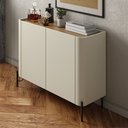 Ver imagem 2 de Buffet para Sala de Jantar 2 Portas 1 Gaveta Pés Industrial Preto Naim I03 Luna Louro - Lyam