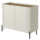 Ver imagem 6 de Buffet para Sala de Jantar 2 Portas 1 Gaveta Pés Industrial Preto Naim I03 Luna Louro - Lyam